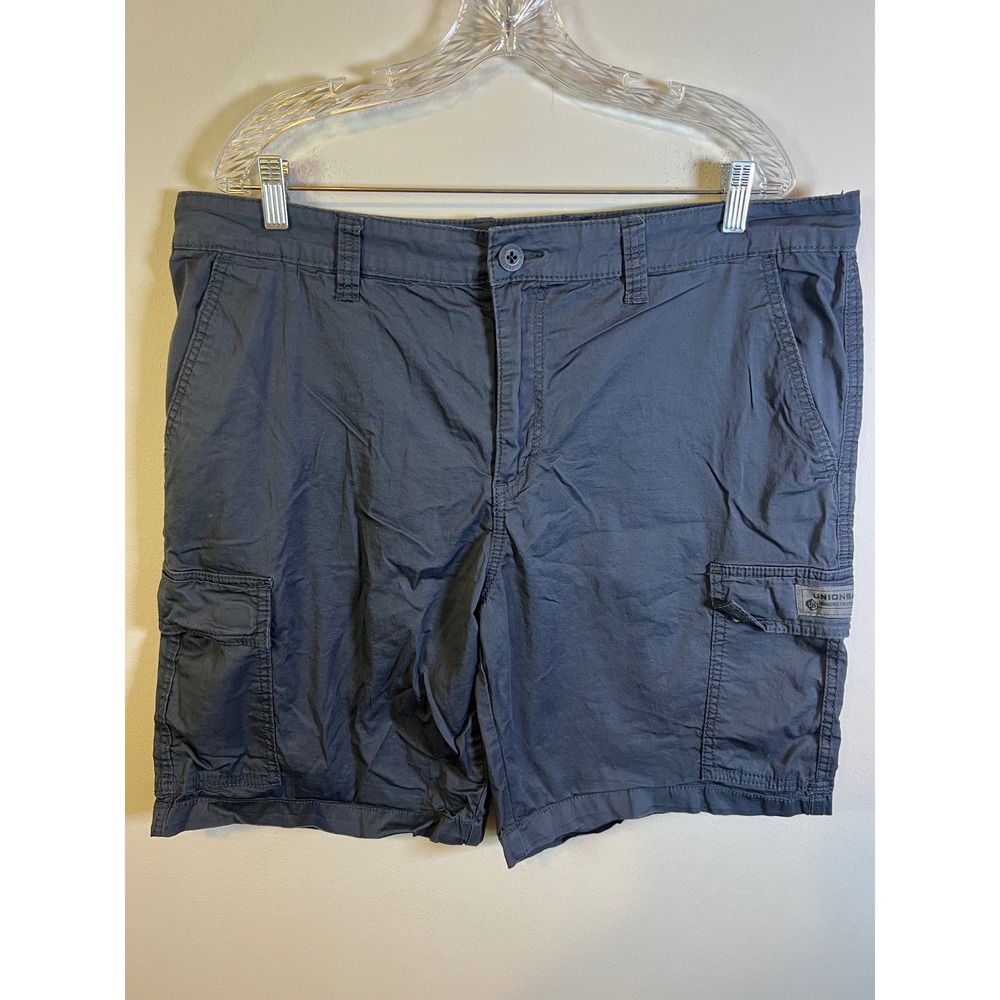 UNIONBAY Mens Cargo Shorts Stretch Cotton Twill Dark Gray 38
